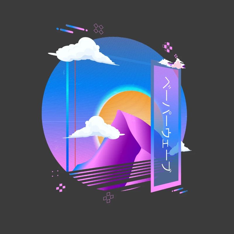 Vaporwave Pastell Goth Ästhetik Retro Synthwave