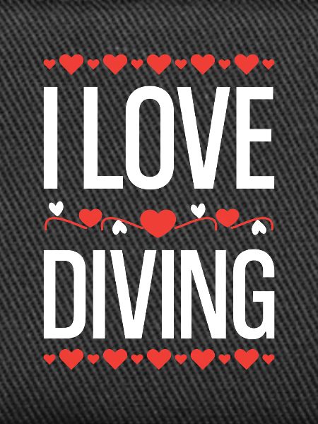 I Love Diving Hearts