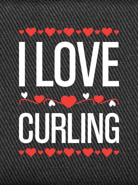I Love Curling Heart