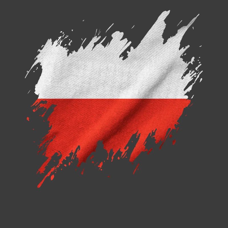 Drapeau de la Pologne, style déchiré