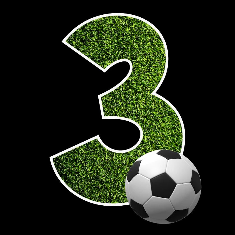 NR. 3 NUMMER 3 FUßBALL 3. GEBURTSTAG
