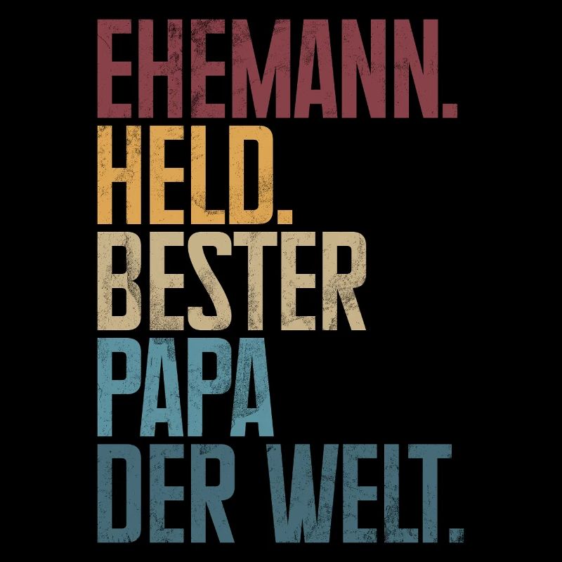 Ehemann Held Bester Papa Der Welt Retro
