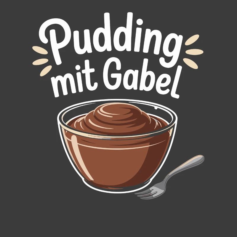 Pudding with fork