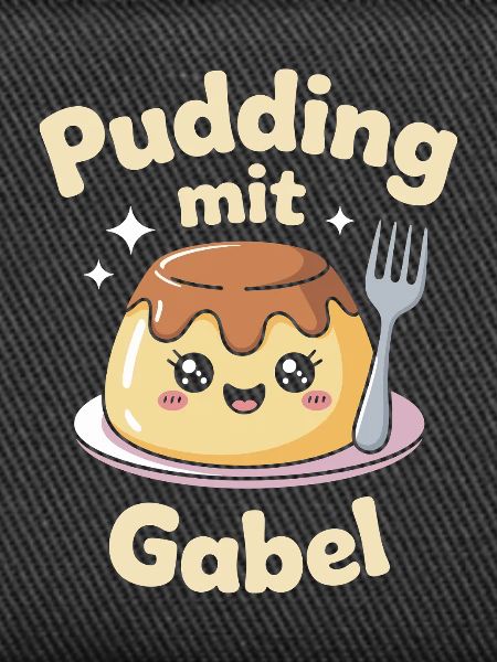 Pudding with fork
