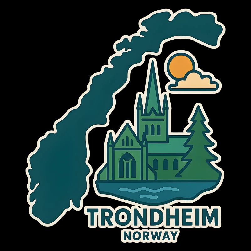 Trondheim city skyline