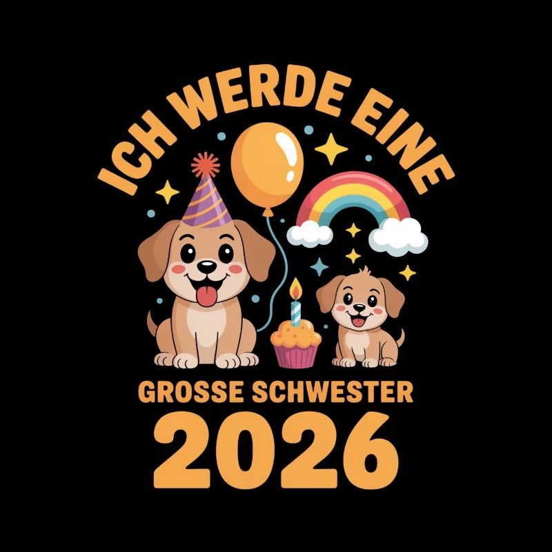 Ich werde eine grosse Schwester 2026 Hund Welpe