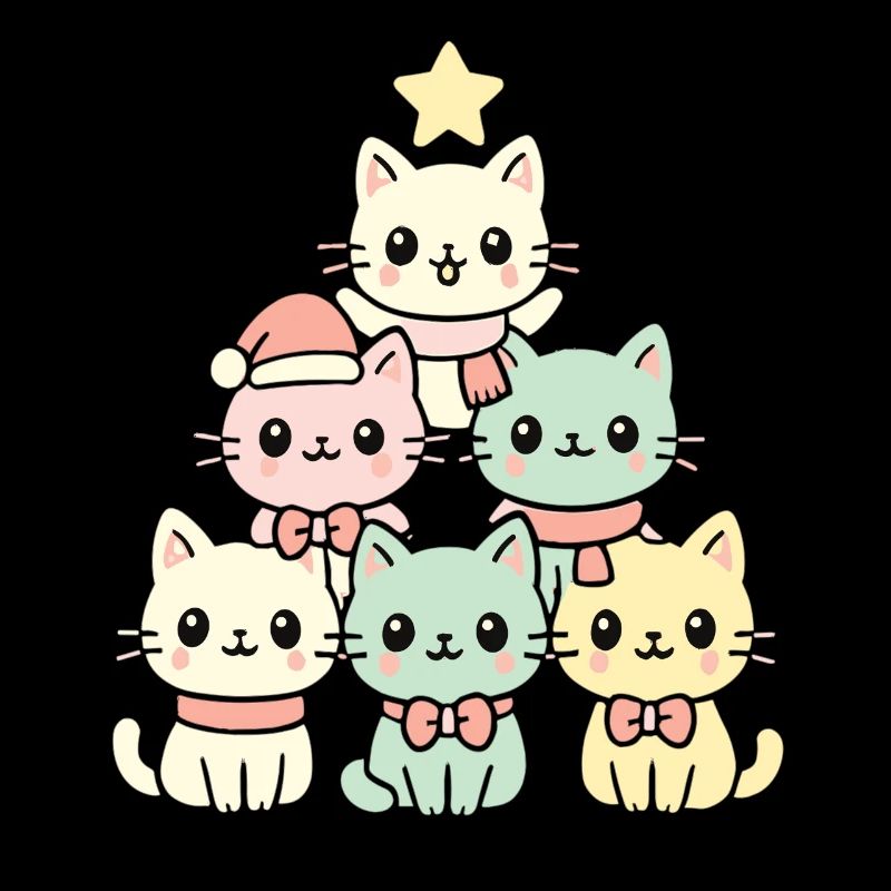 Arbre de Noël pour chats – Chats de Noël mignons