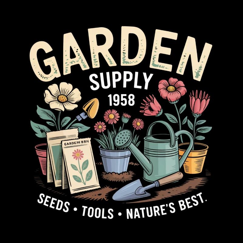 Vintage Garten Werbung