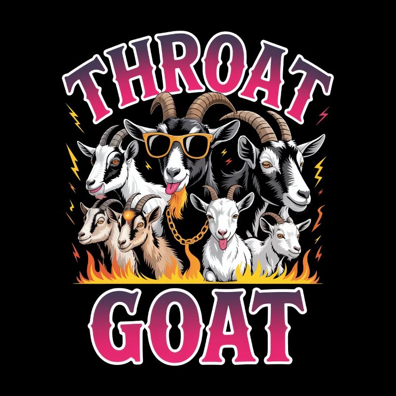 Throat Goat Meme Y2K Bootleg