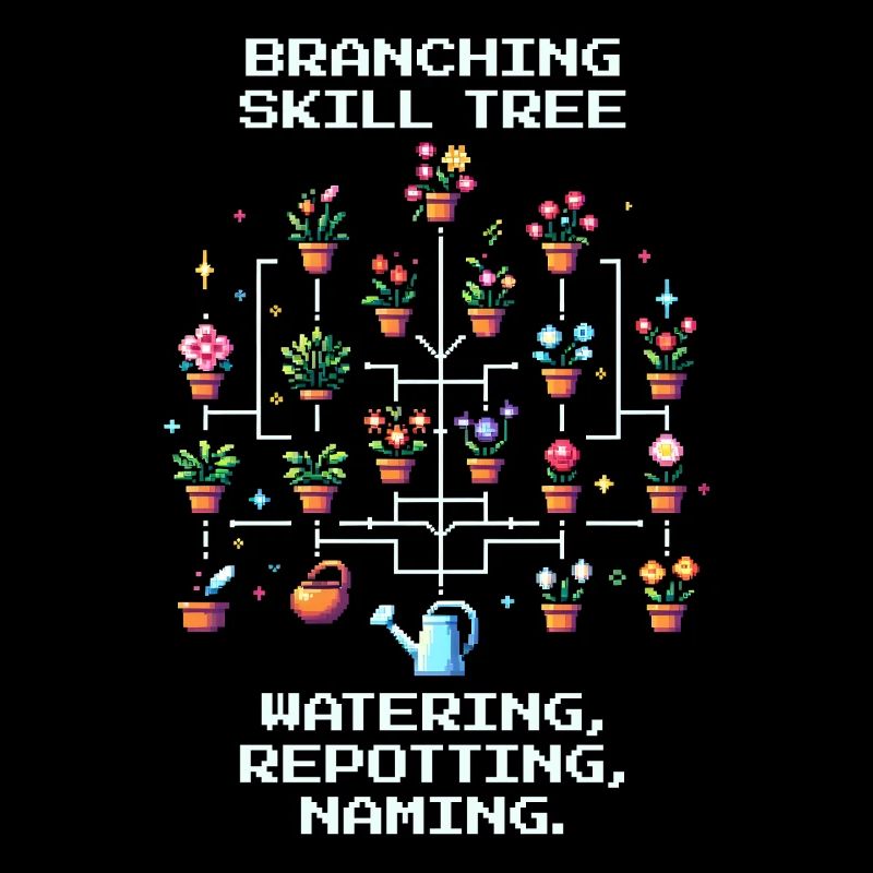 Branching Skill Tree | Pflanzenpflege RPG Humor