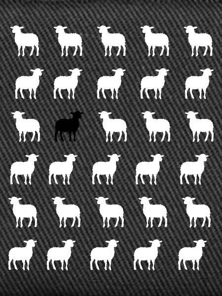 White and black sheep