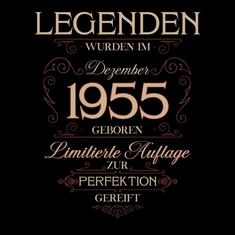 70th Birthday Legend December Vintage 1955