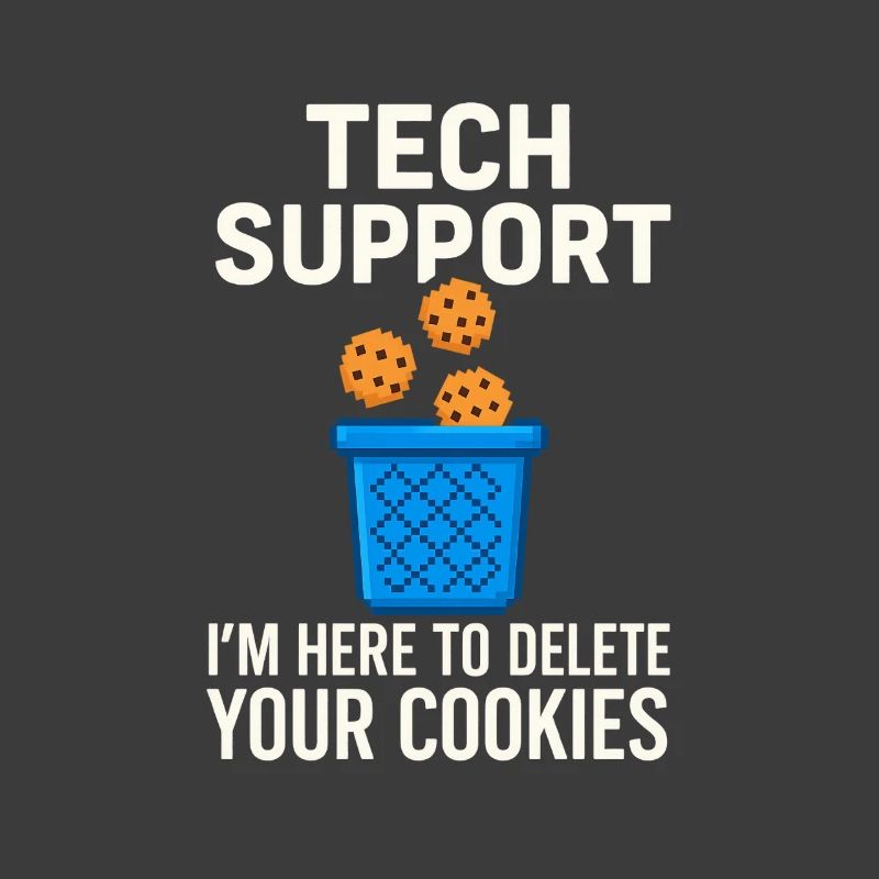 Tech Support I'm Here To Delete Your Cookies