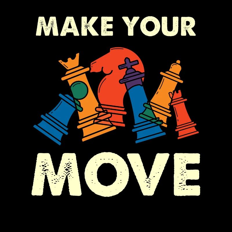 Make your move – colorful chess pieces