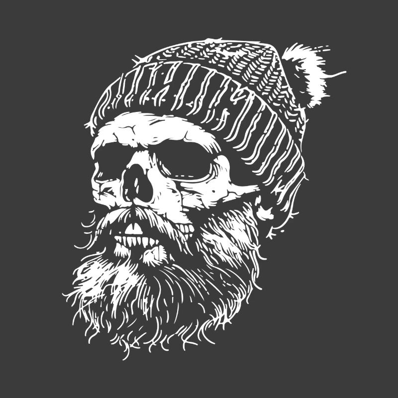 Winterbart mit Strickmütze