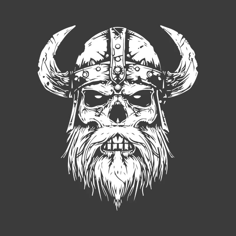 Viking Skull with Horns