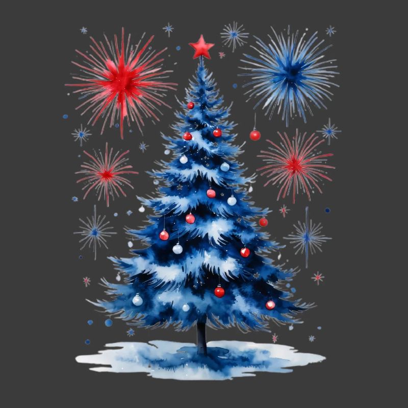 Fireworks Christmas Tree Pattern