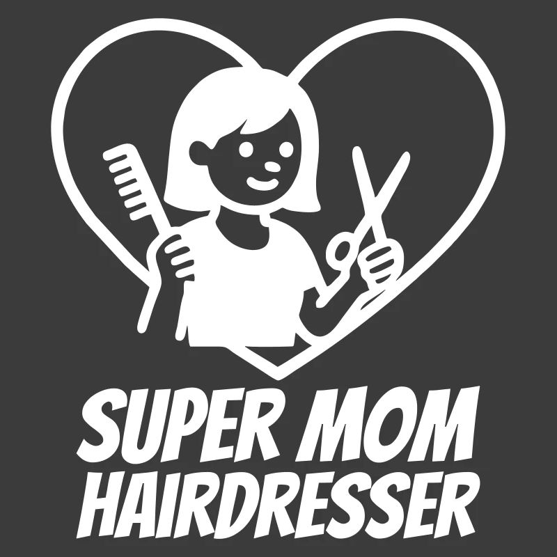 Super Maman Coiffeuse – Ciseaux Conception de Cœurs