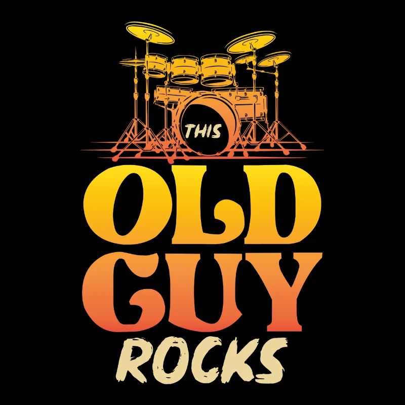 Alter Mann Rocks Schlagzeug