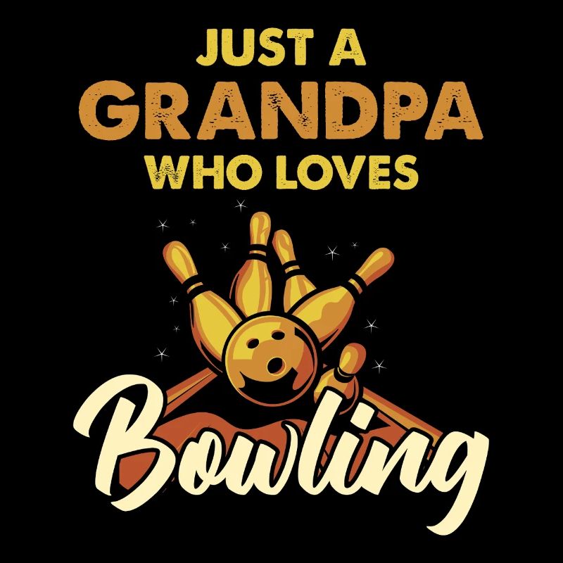 Grandfather Loves Bowling Motif