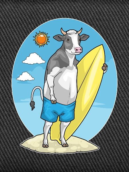 Cow Beach Surfboard Summer