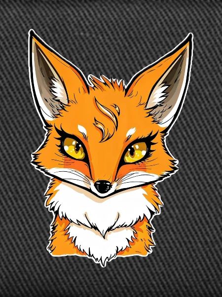 Fox Head Cartoon Illustration
