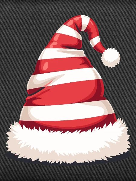 Candy Stripe Santa Hat