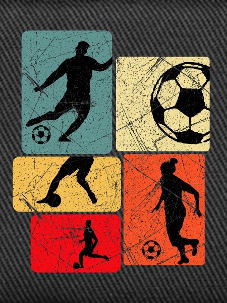 Retro Silhouette Football Pattern