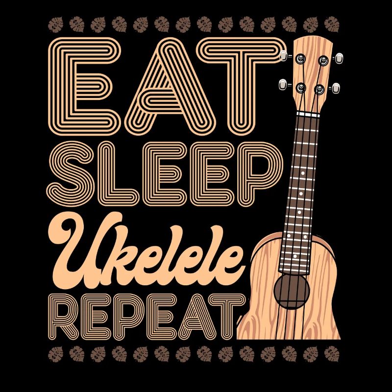 Hawaiian Ukulele Uke Eat Sleep