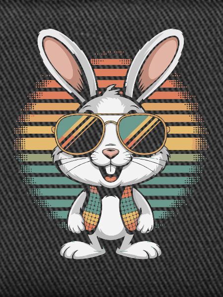 Rainbow Bunny with Sunglasses