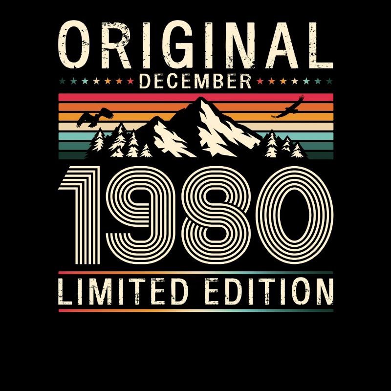 45e anniversaire Original Décembre Né en 1980