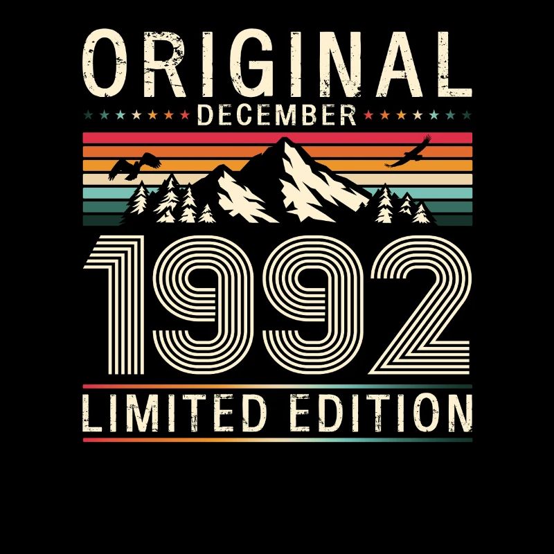 33e anniversaire Original Décembre Né en 1992