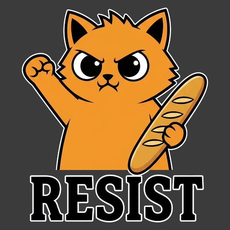 Résistez au chat avec une protestation drôle de baguette