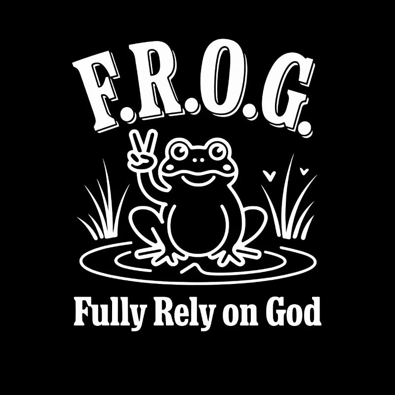  F.R.O.G. Fully Rely on God Christlicher Frosch