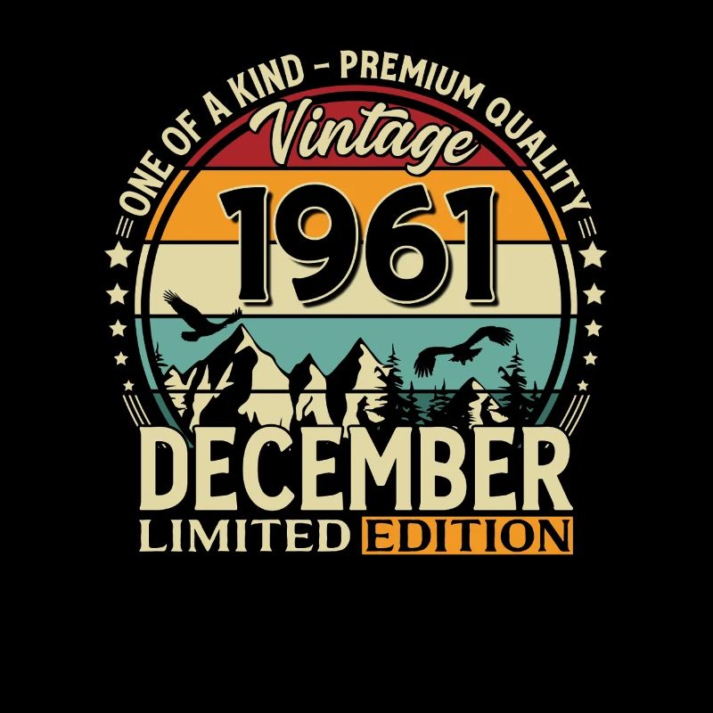 64e anniversaire Millésime décembre Millésime 1961