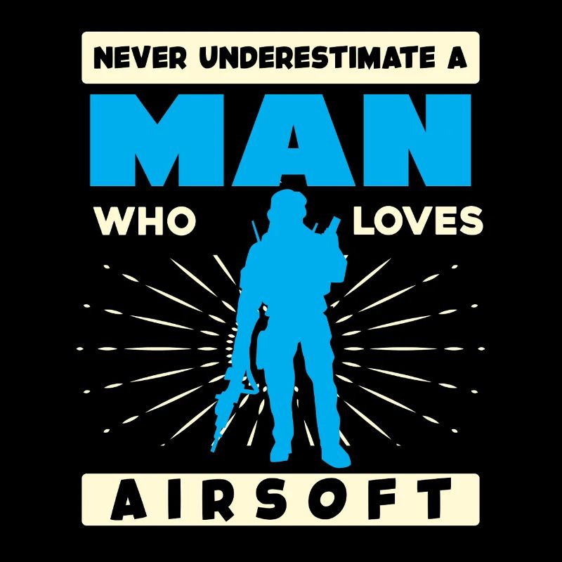 Mann liebt Airsoft – Kraftvolle Silhouette