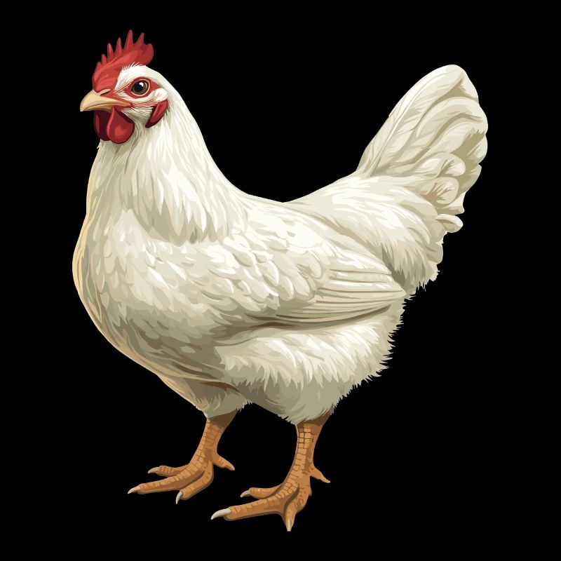 Weißes Huhn Motiv Illustration