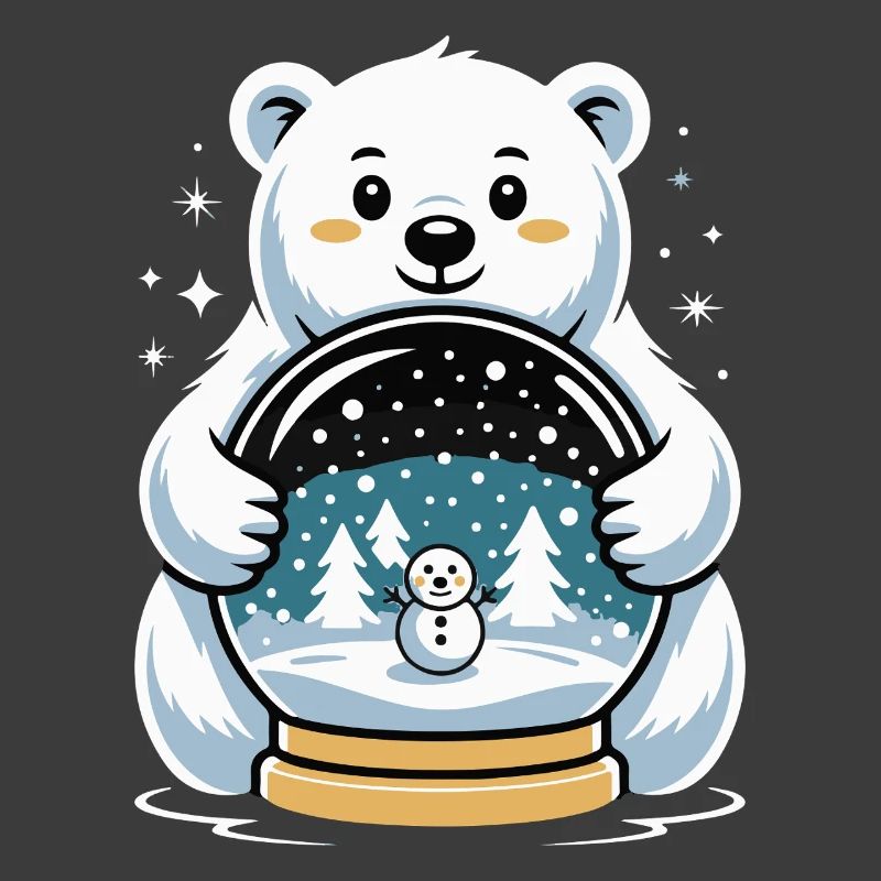 Polar Bear Snow Globe Impression