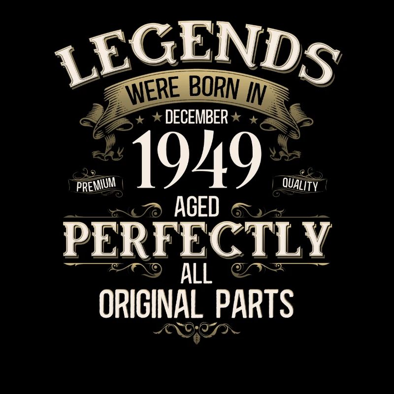 76th Birthday Legend December Vintage 1949