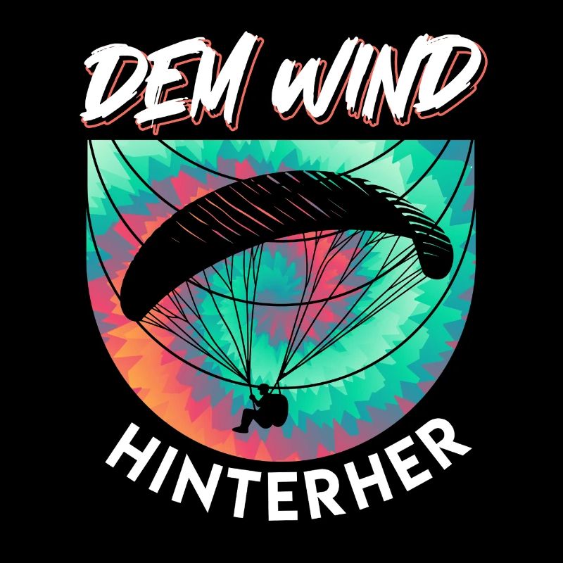 Gleitschirmflieger DEM WIND HINTERHER Lustig