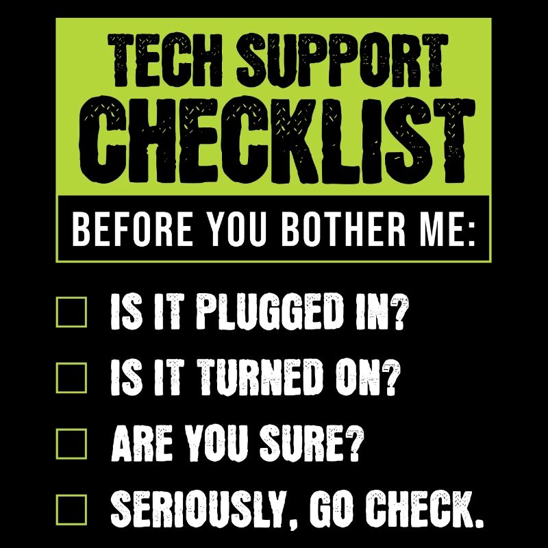 Liste d’humour du support technique pour les problèmes du quotidien