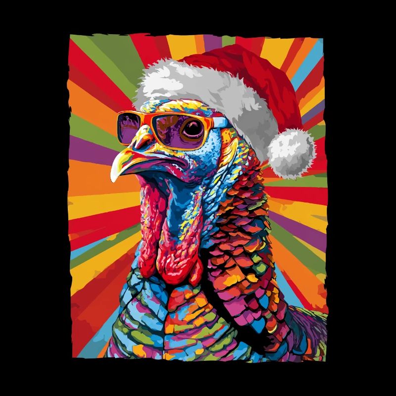 Portrait de Noël de la dinde