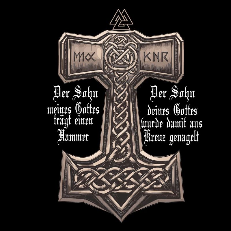 Vikings Le Fils de Mon Dieu Porte un Marteau