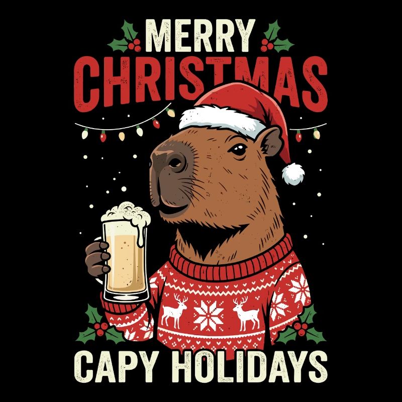 Capybaras Weihnachtsfest Pullover