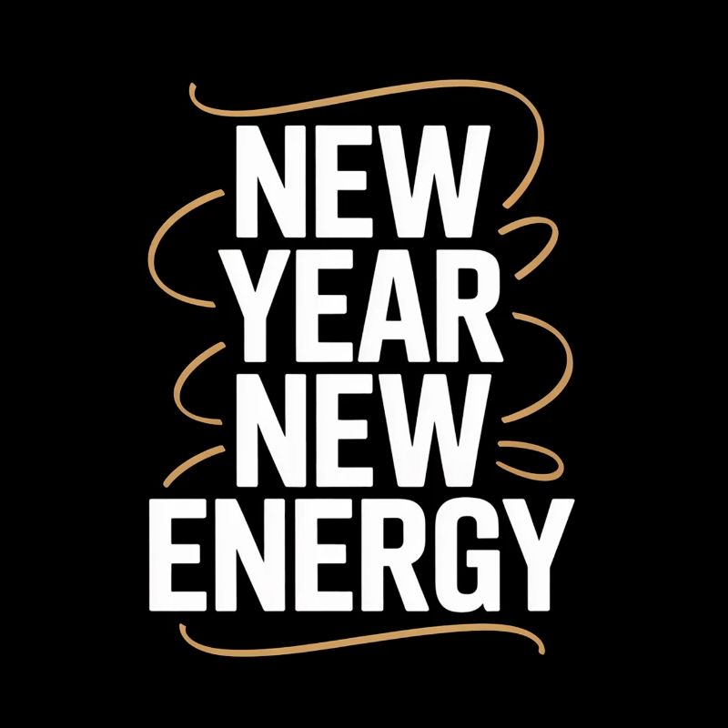 New Year New Energy Typography Tee