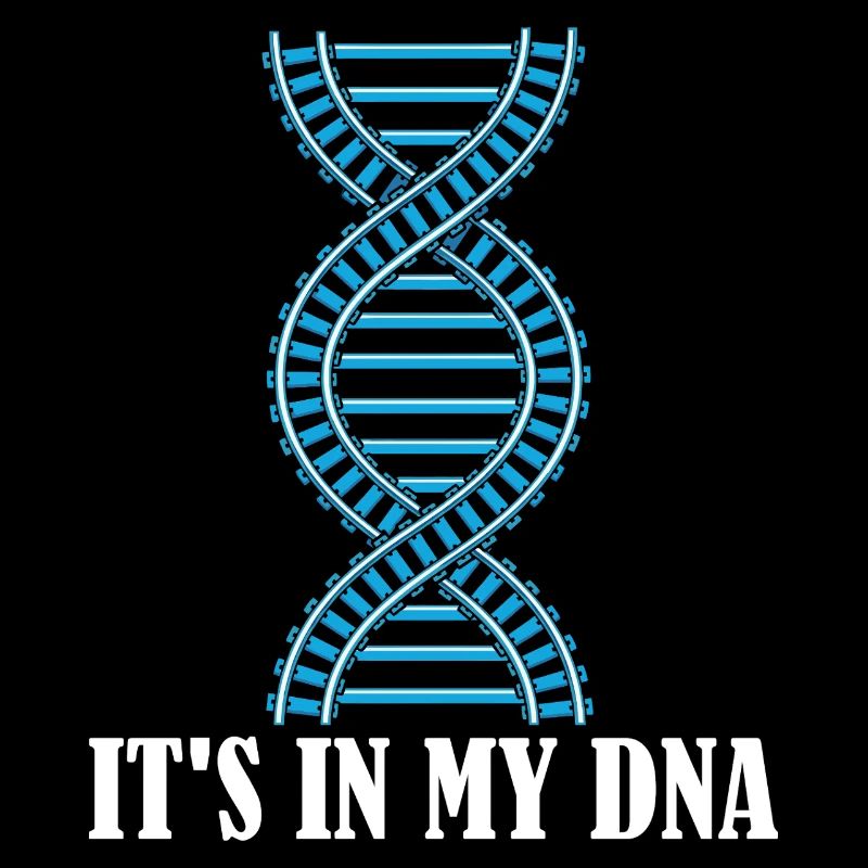 DNA Train Track Railfan Railroad Lover