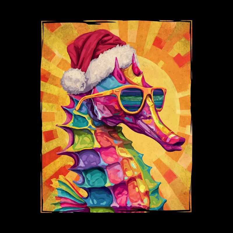 Seepferd Weihnachten Porträt