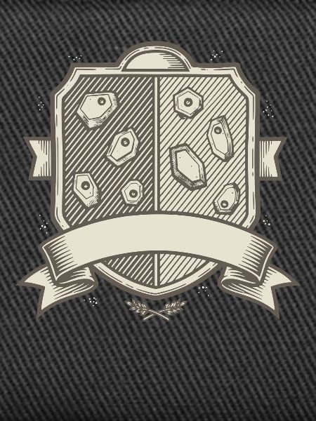 Felskletter-Wappen-Abzeichen-Design-Schild
