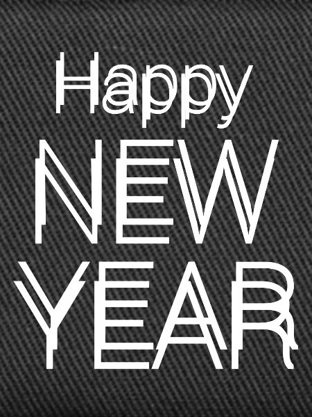 Happy New year text