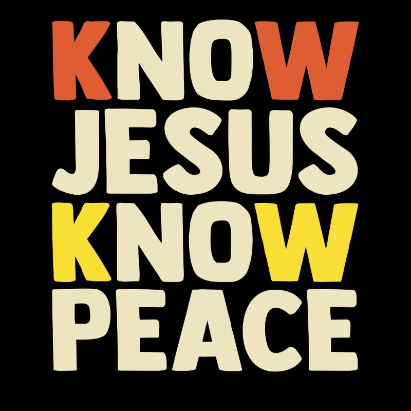 Erkenne Jesus Kenne Frieden Christliches Geschenk Glaube